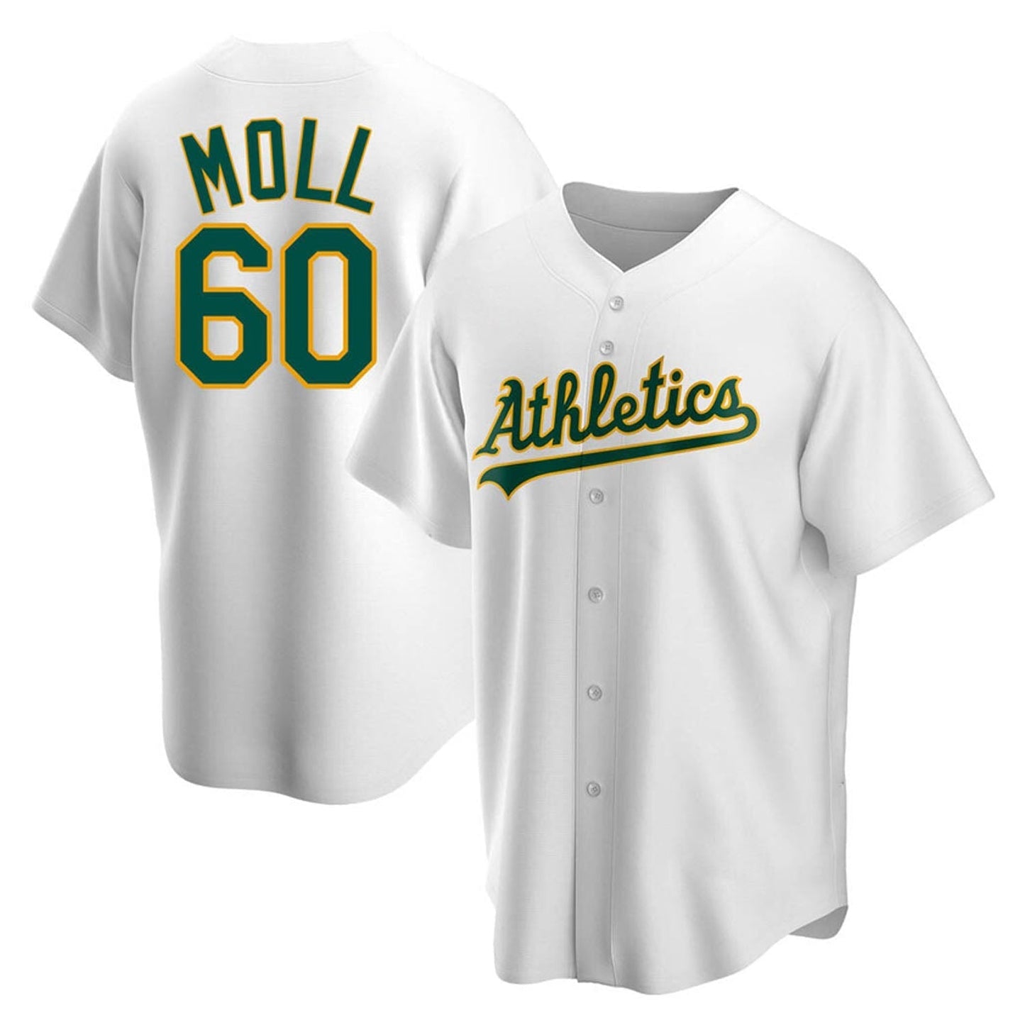 Sam Moll Oakland Athletics 60 Jersey