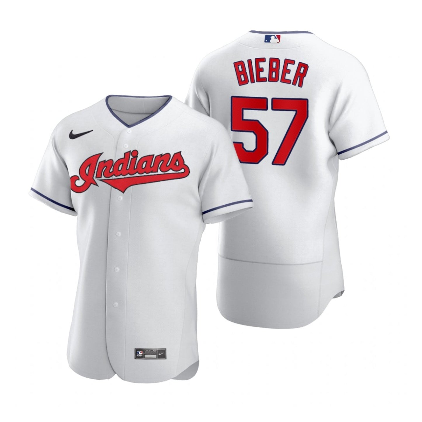 Shane Bieber Cleveland Indians 57 Jersey