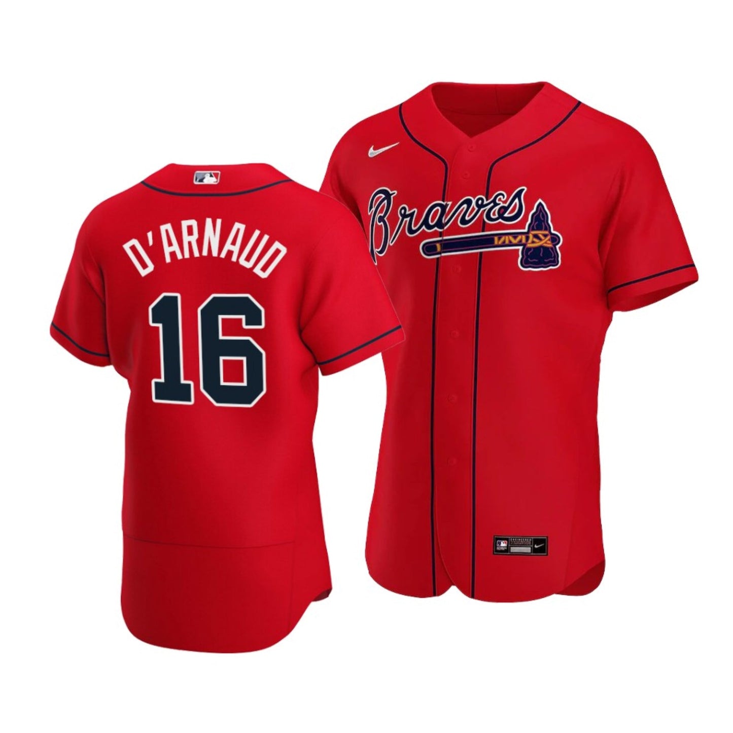 Travis D'Arnaud Atlanta Braves 16 Jersey