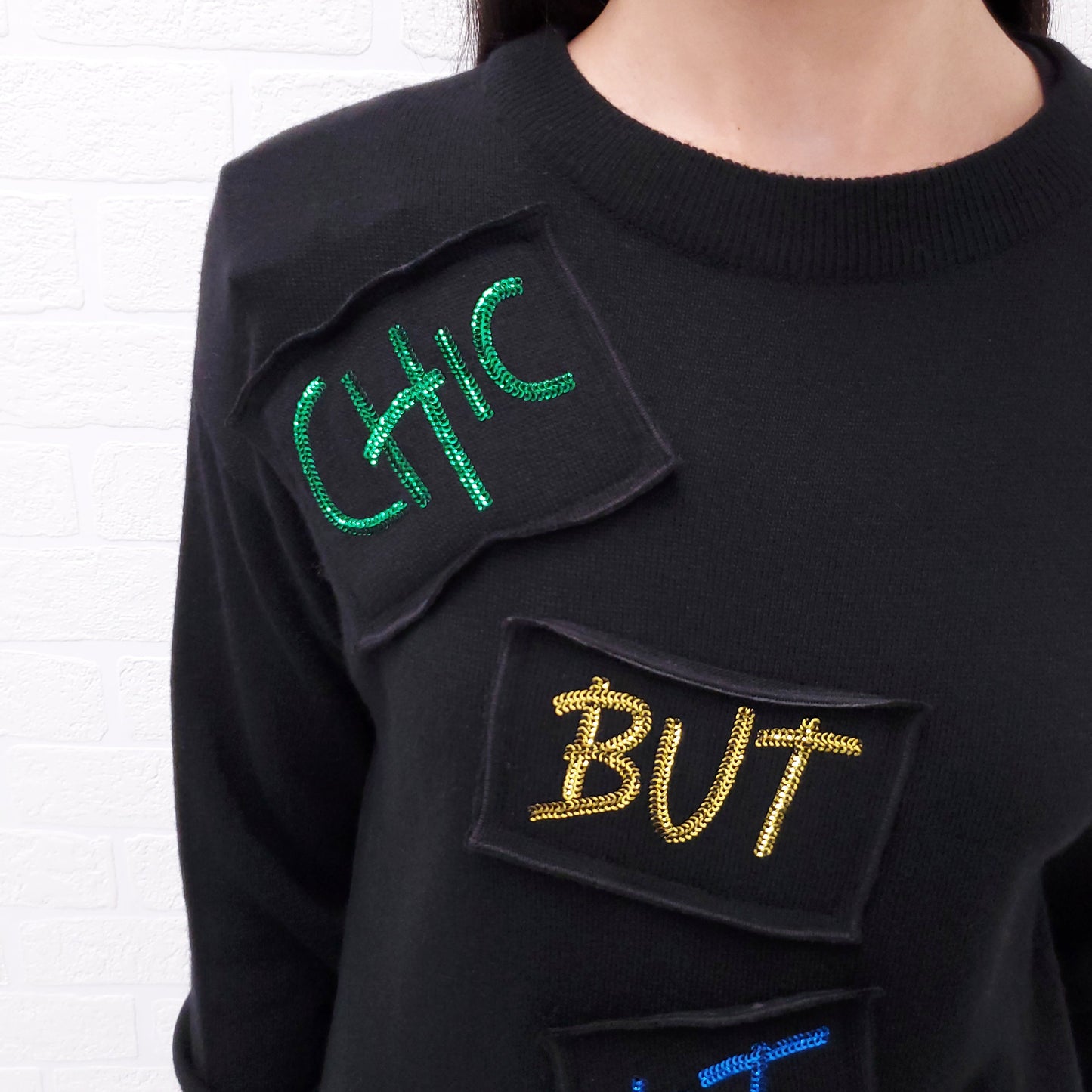 MOSCHINO SEQUIN SWEATER - SIZE 36
