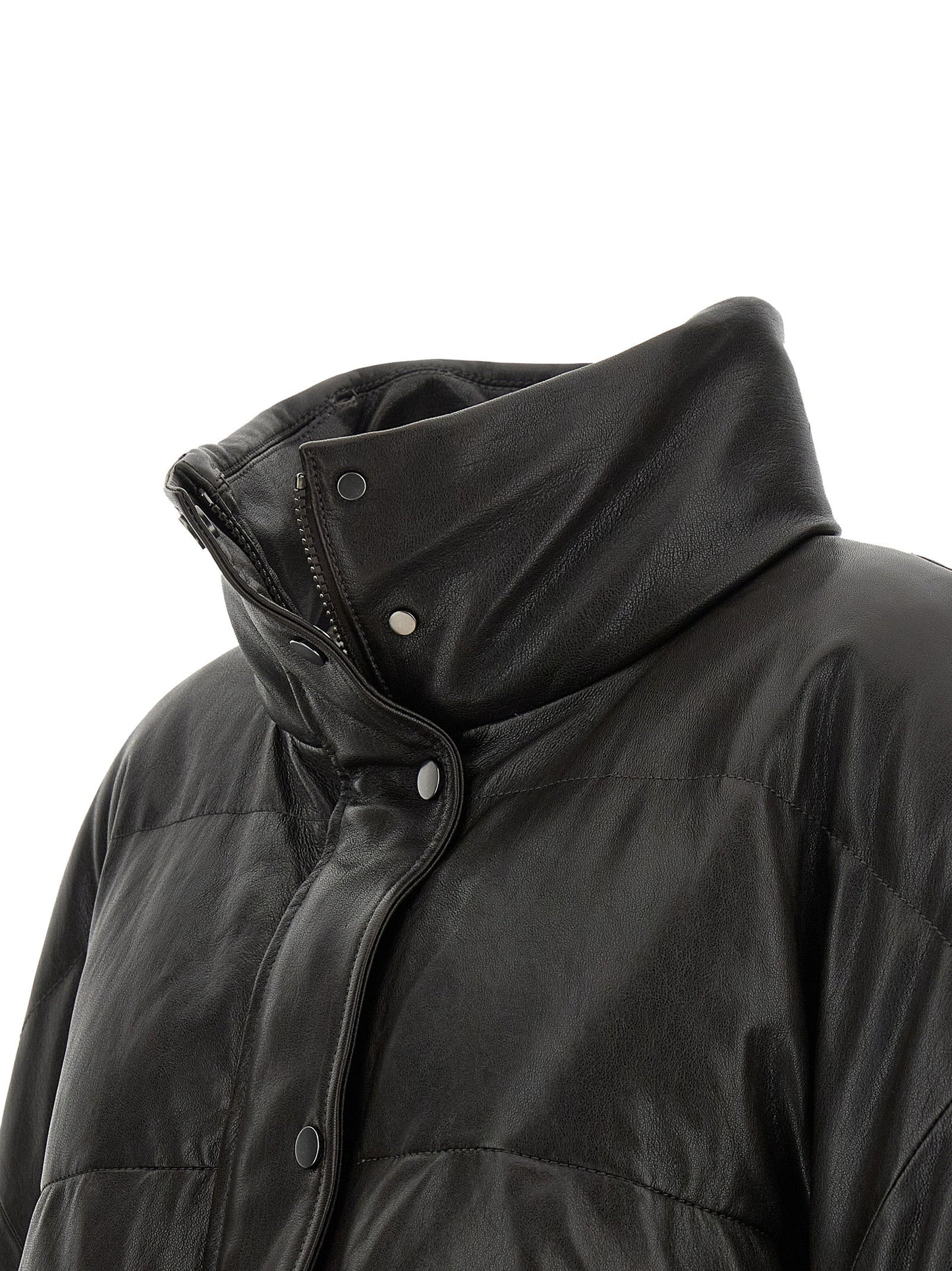 Brunello Cucinelli Women Padded Leather Jacket