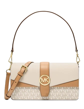 Michael Michael Kors Greenwich Medium Signature Logo Convertible Crossbody Bag
