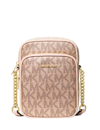 Michael Michael Kors Jet Set Medium Metallic Signature Logo Crossbody Bag