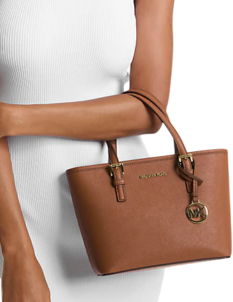 Michael Michael Kors Jet Set Travel Extra-Small Saffiano Leather Top-Zip Tote Bag