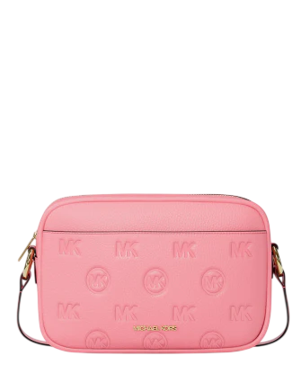Michael Michael Kors Jet Set Travel Large Logo Debossed Camera Crossbody Bag
