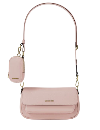 Michael Michael Kors Jet Set Travel Small Pebbled Leather Crossbody Bag With Pouch