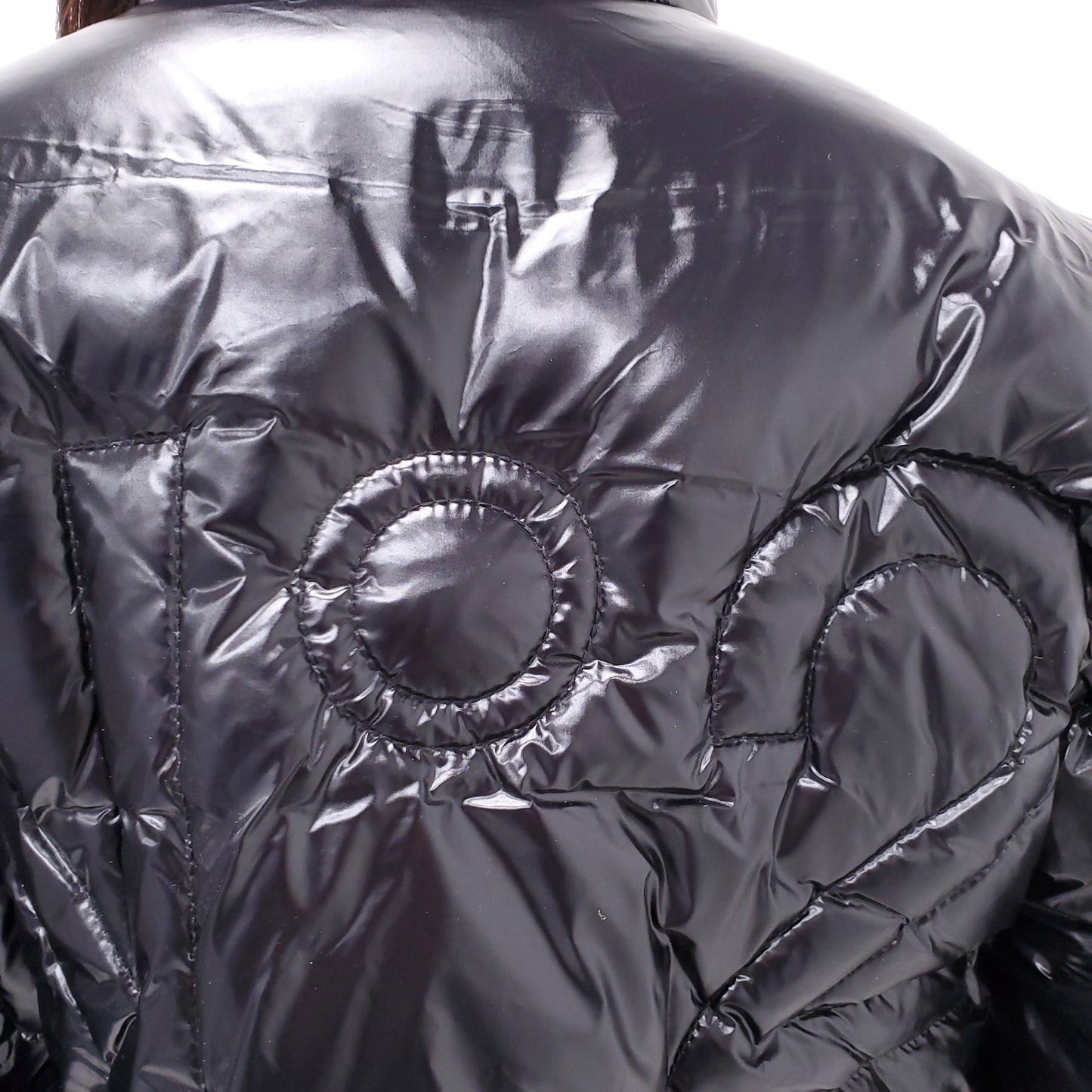 N°21 BLACK LOGO PUFFER JACKET - SIZE 14Y/XS