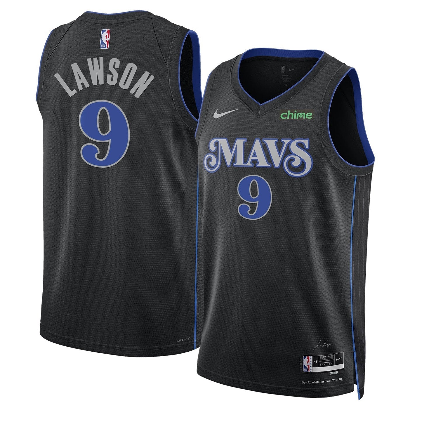 AJ Lawson Dallas Mavericks 9 Jersey