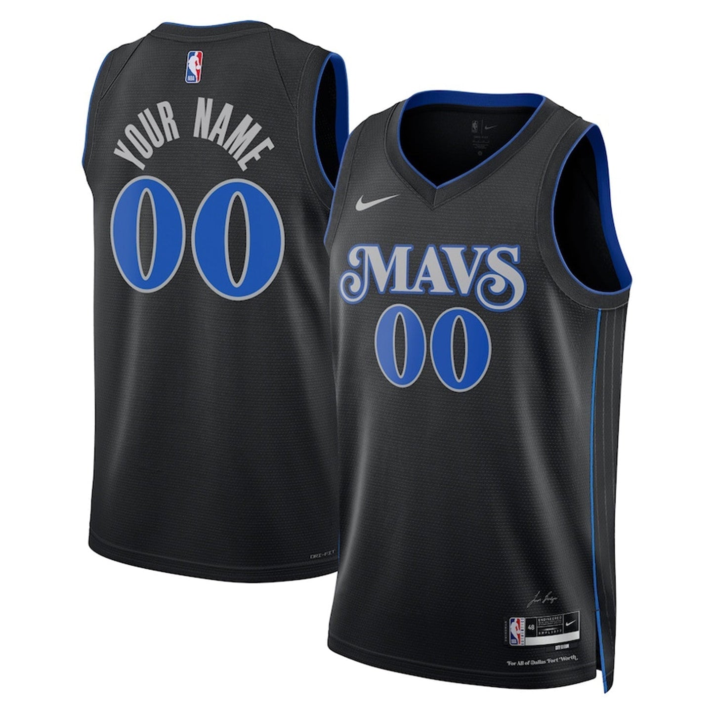 Dallas Mavericks Blank Custom Jersey