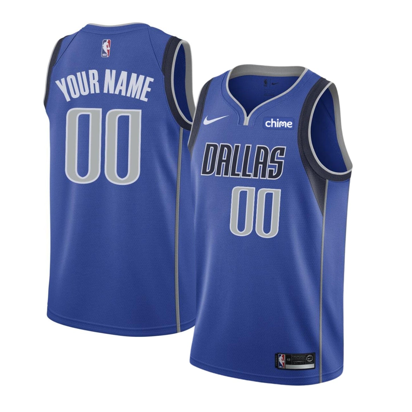 Dallas Mavericks Blank Custom Jersey