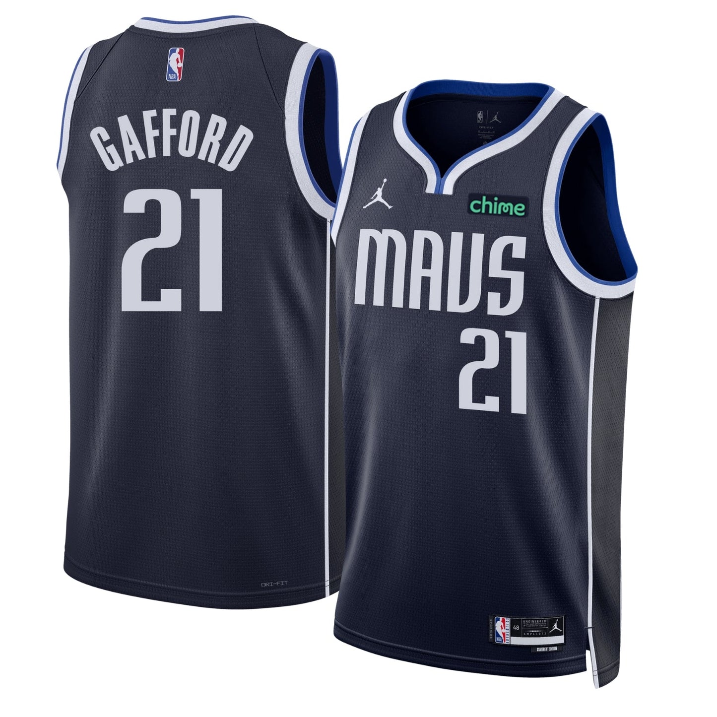 Daniel Gafford Dallas Mavericks 21 Jersey