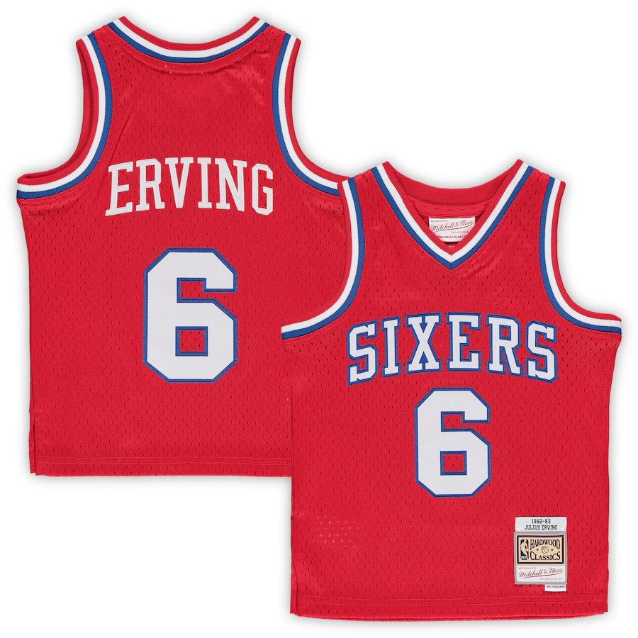 Julius Erving Philadelphia 76ers 6 Jersey