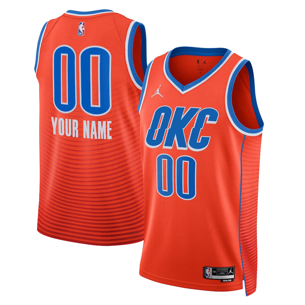 Oklahoma City Thunder Blank Custom Jersey
