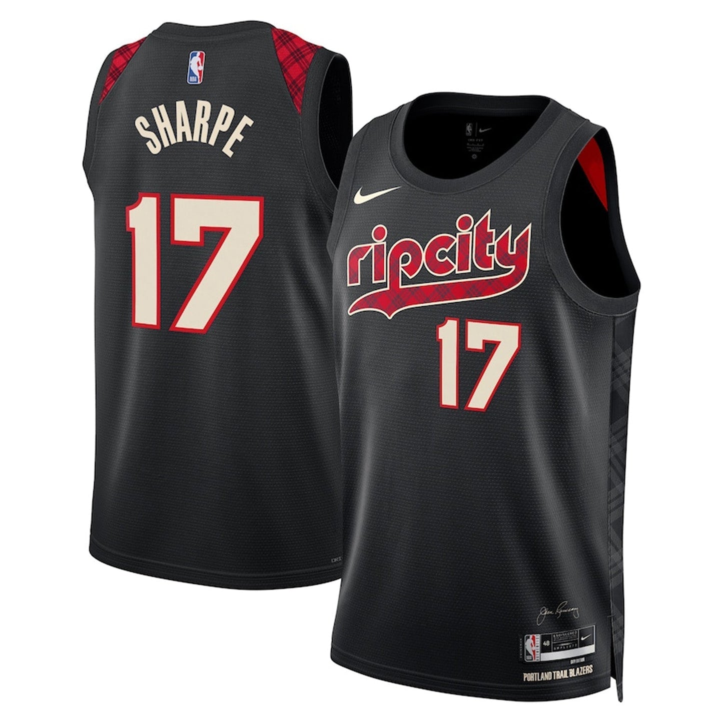 Portland Trailblazers Blank Custom Jersey