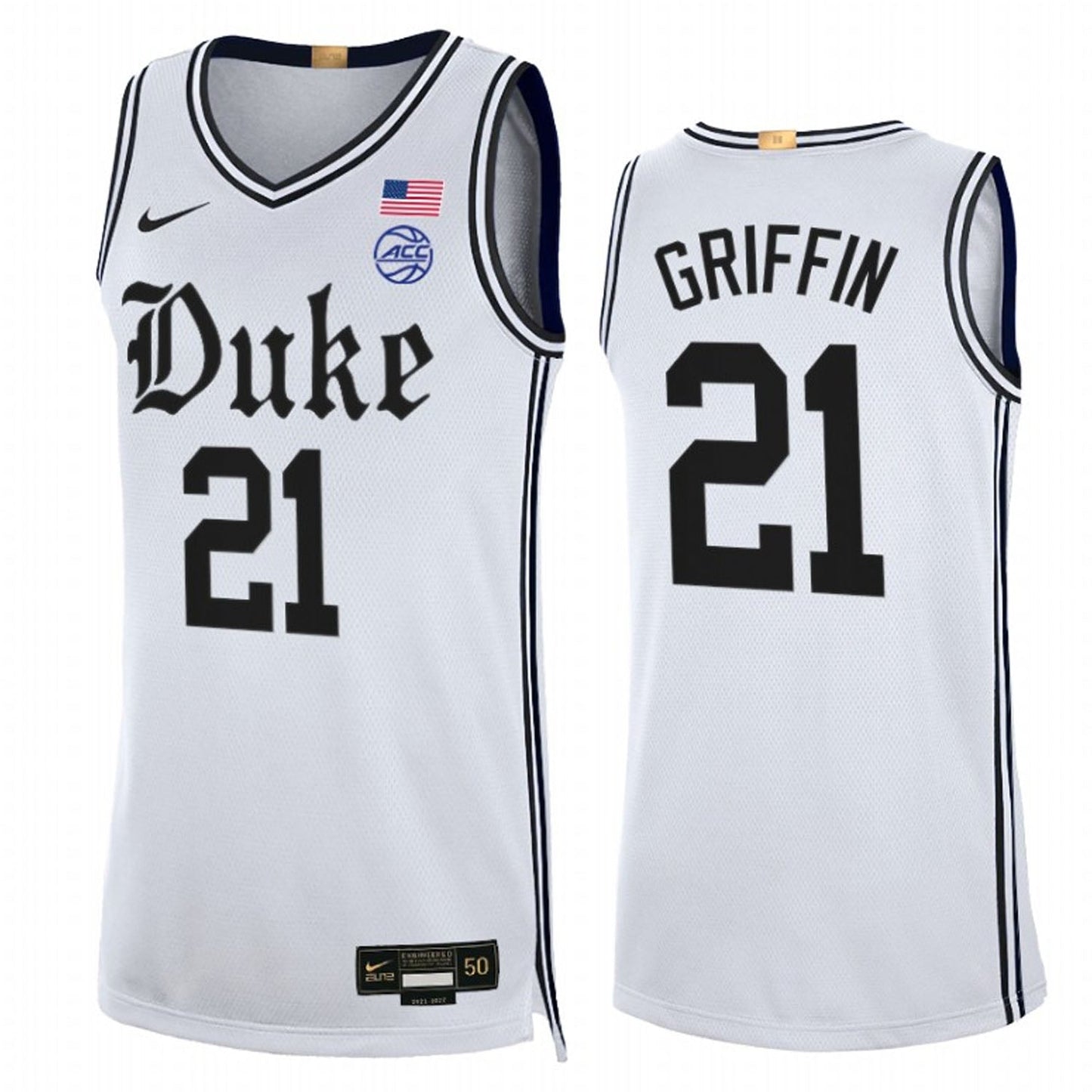AJ Griffin Duke Blue Devils 21 Jersey