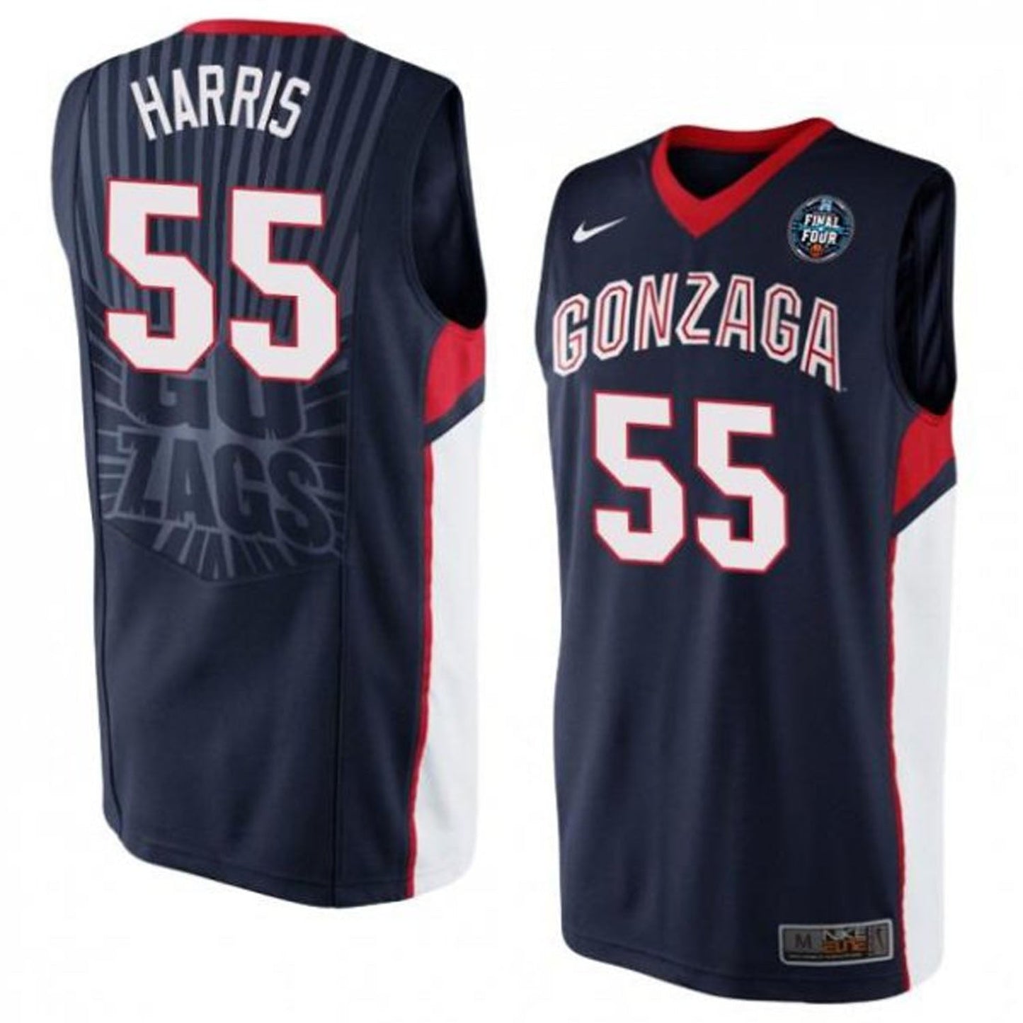 Dominick Harris Gonzaga Bulldogs 55 Jersey