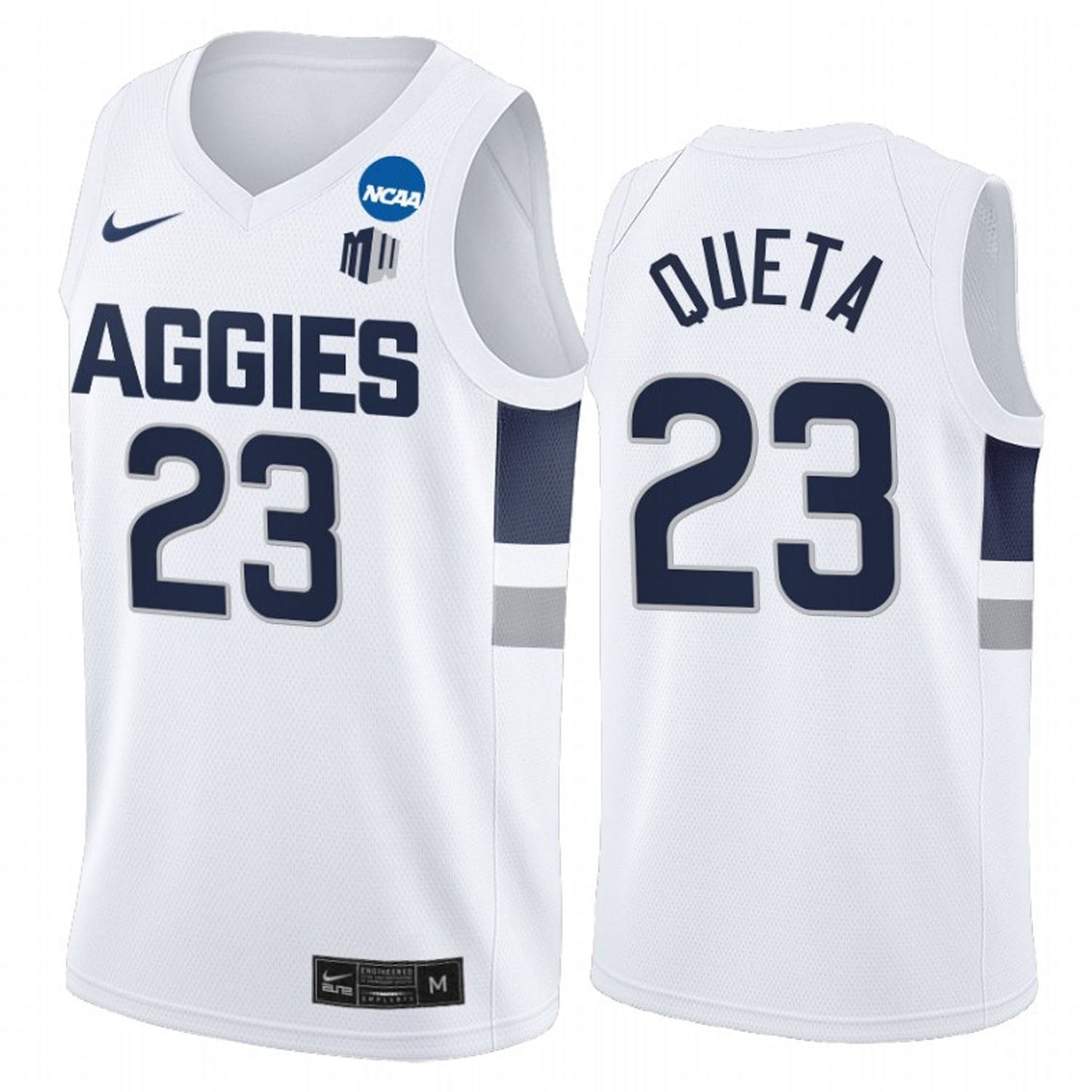 Neemias Queta Utah State Aggies 23 Jersey
