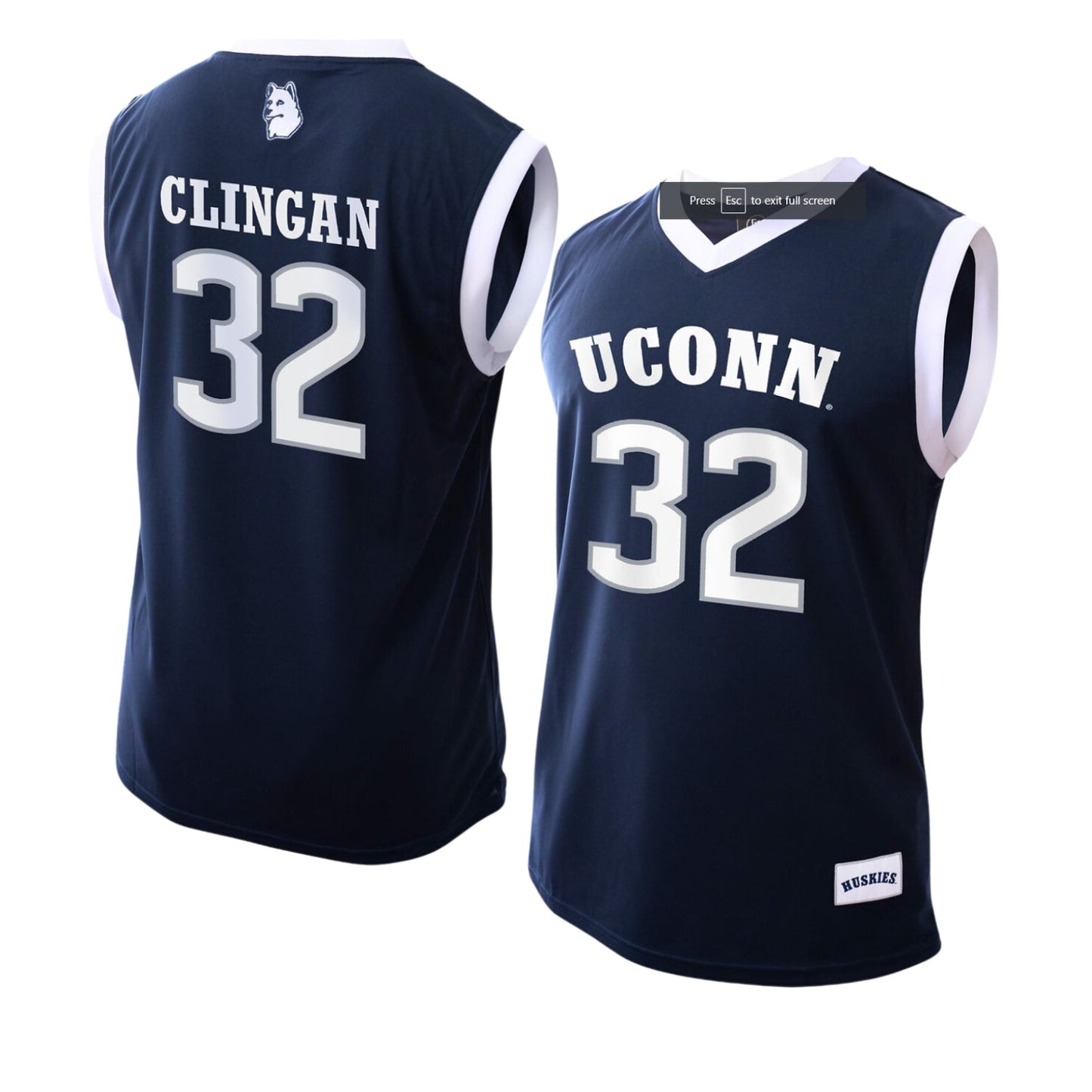 Donovan Clingan UConn Huskies 32 Jersey