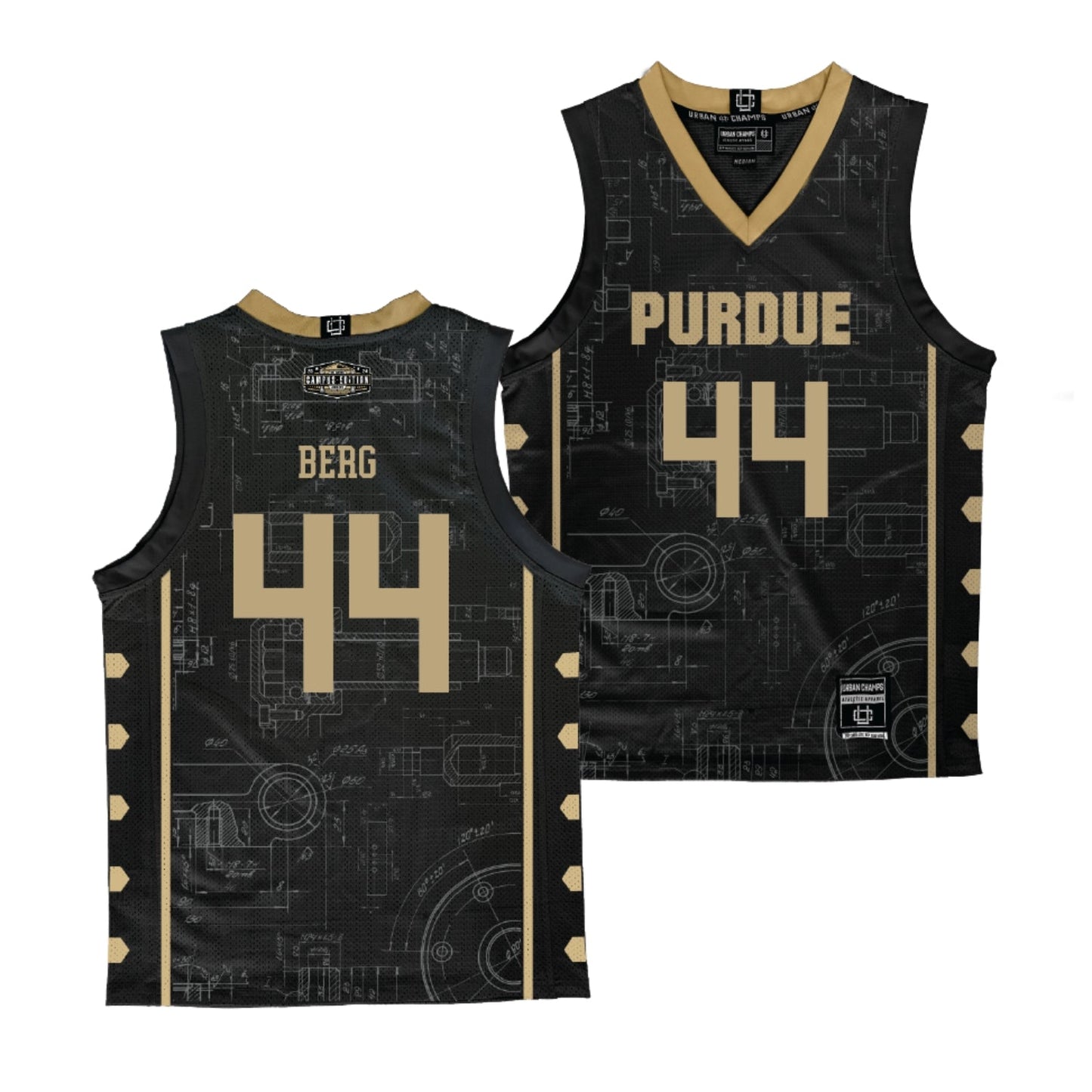 William Berg Purdue Boilermakers 44 Jersey
