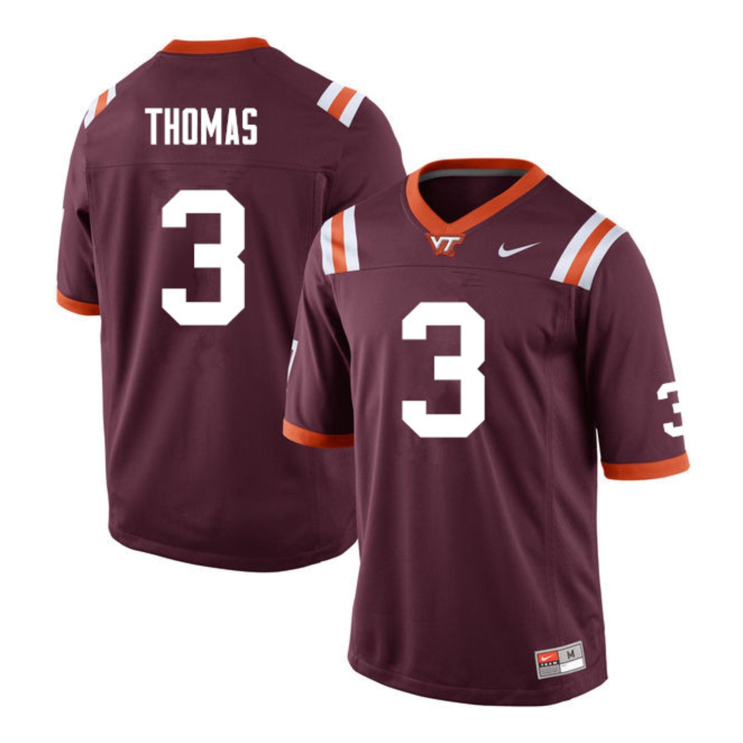Logan Thomas Virginia Tech Hokies 3 Jersey