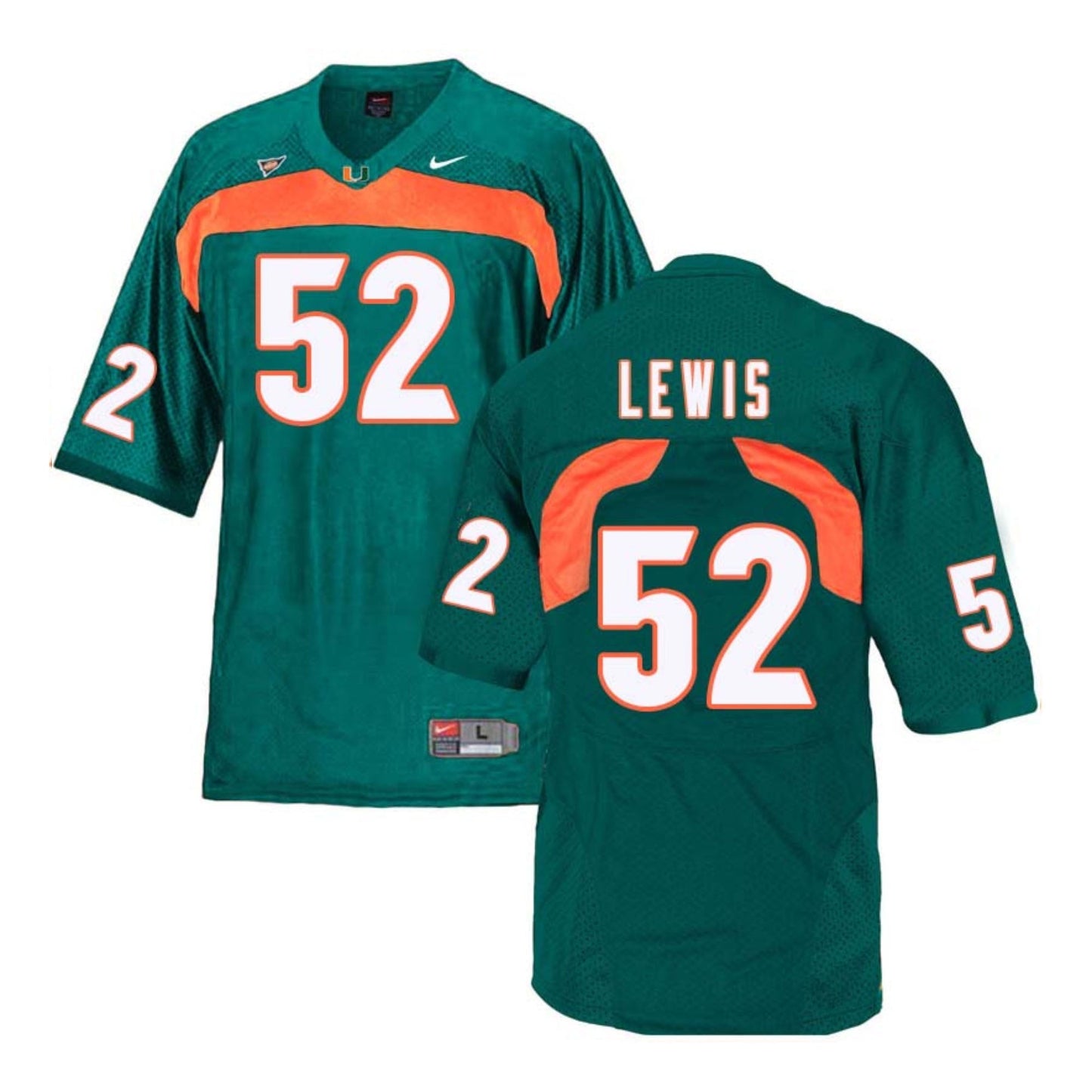 Ray Lewis Miami Hurricanes 52 Jersey