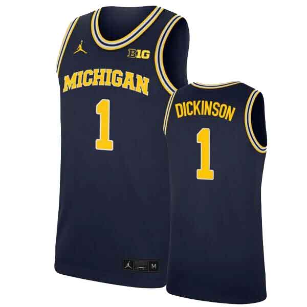 Hunter Dickinson Michigan Wolverines 1 Jersey