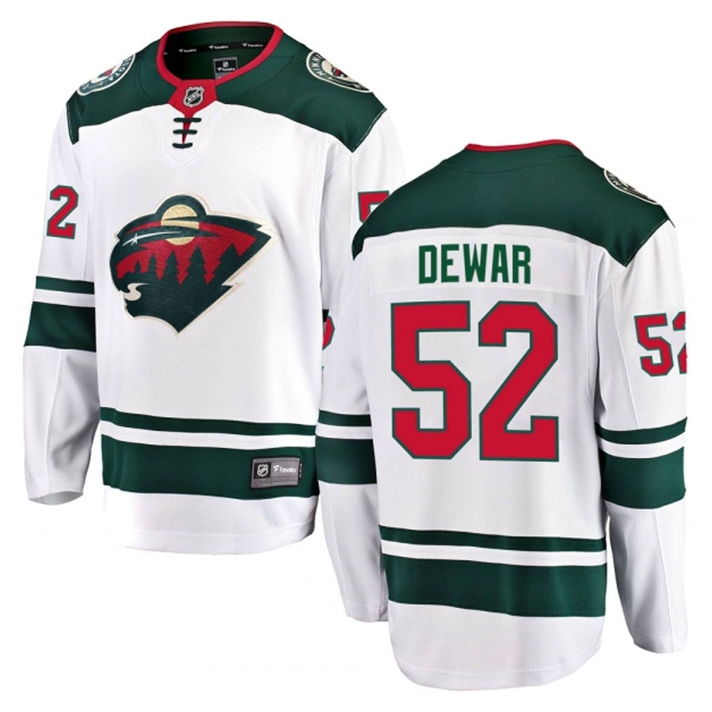 Connor Dewar Minnesota Wild 52 Jersey