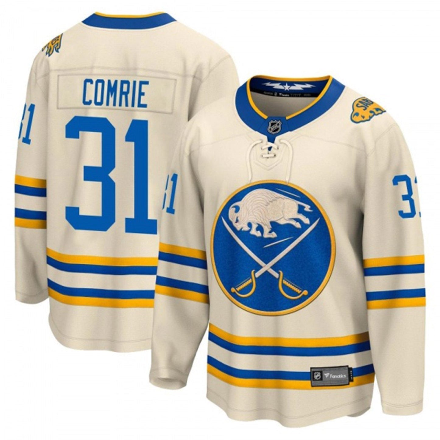 Eric Comrie Buffalo Sabres 31 Jersey