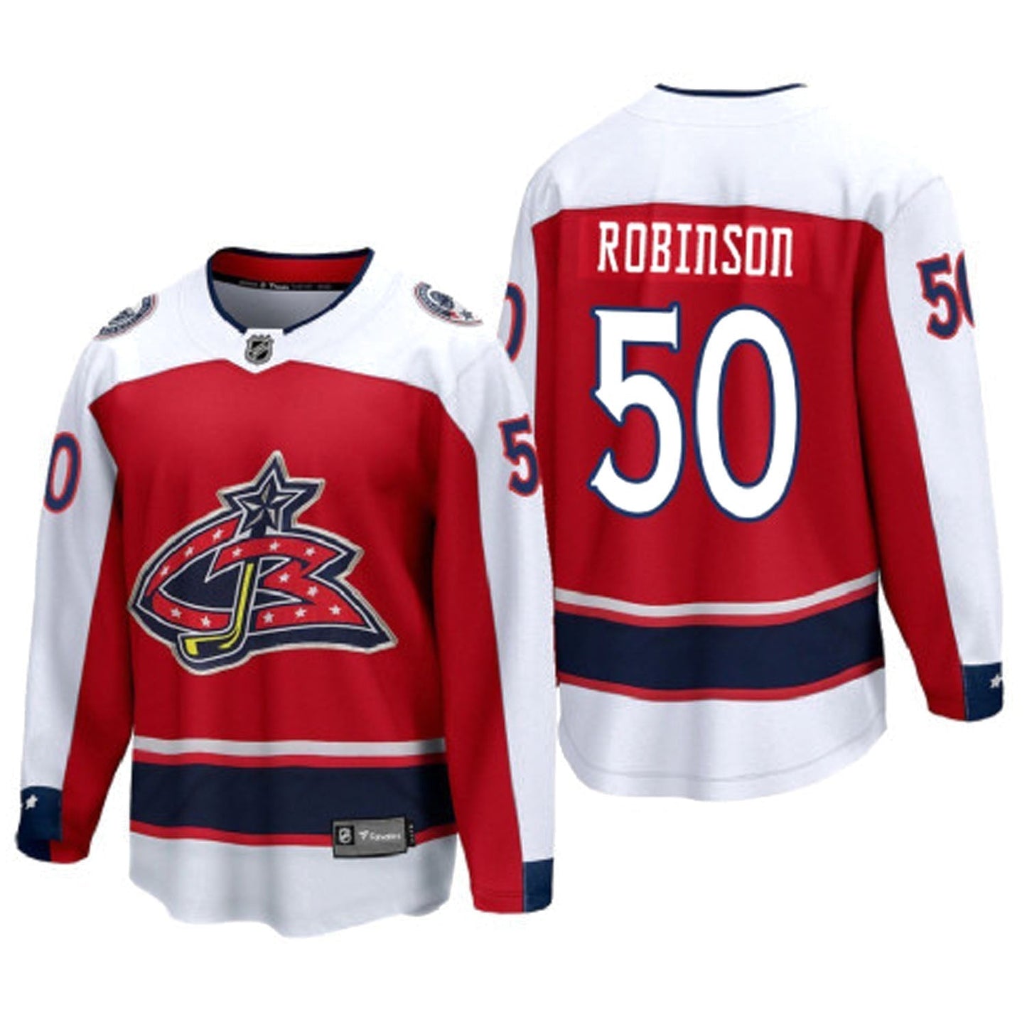 Eric Robinson Columbus Blue Jackets 50 Jersey