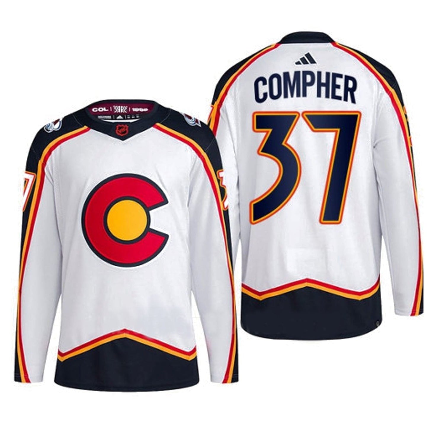 J.T. Compher Colorado Avalanche 37 Jersey