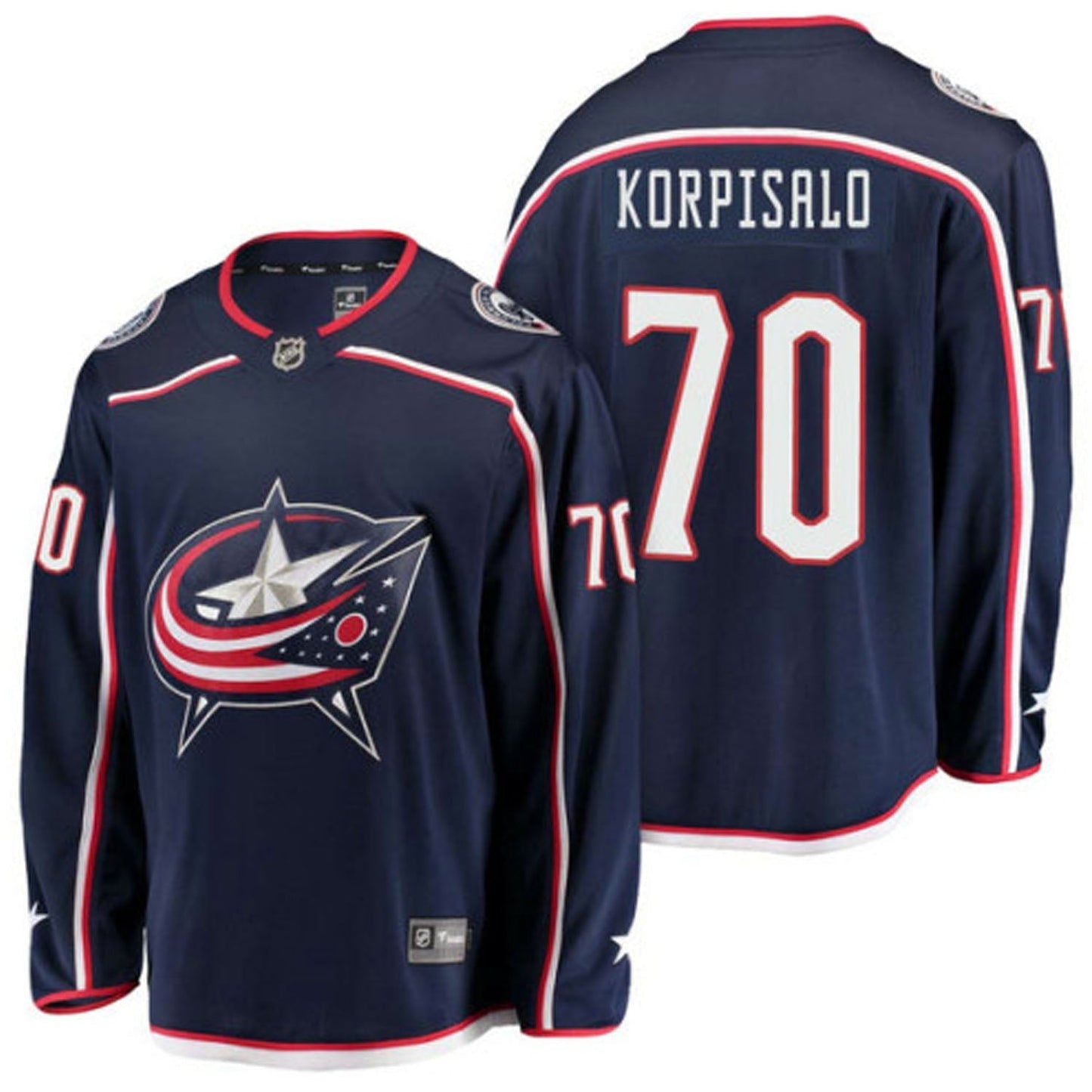 Joonas Korpisalo Columbus Blue Jackets 70 Jersey