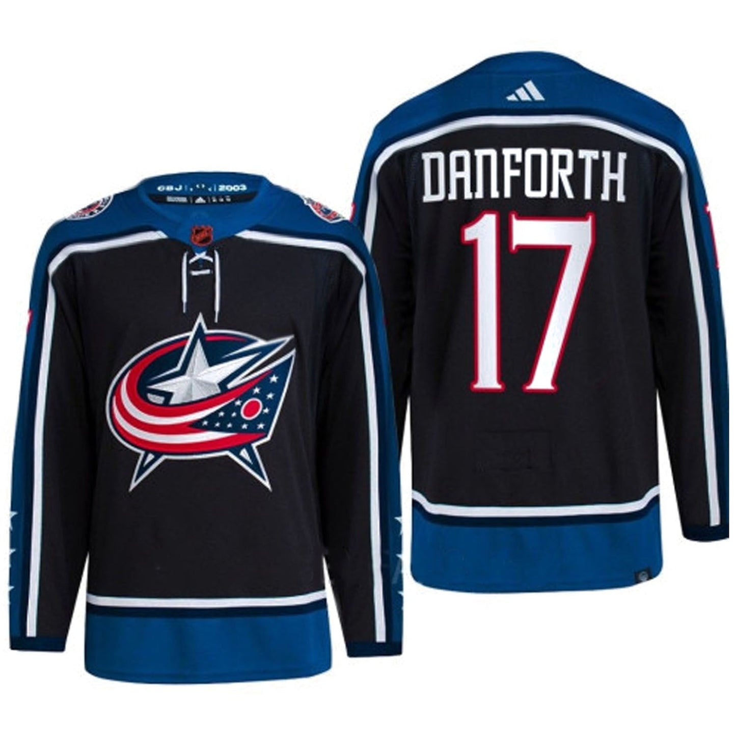 Justin Danforth Columbus Blue Jackets 17 Jersey