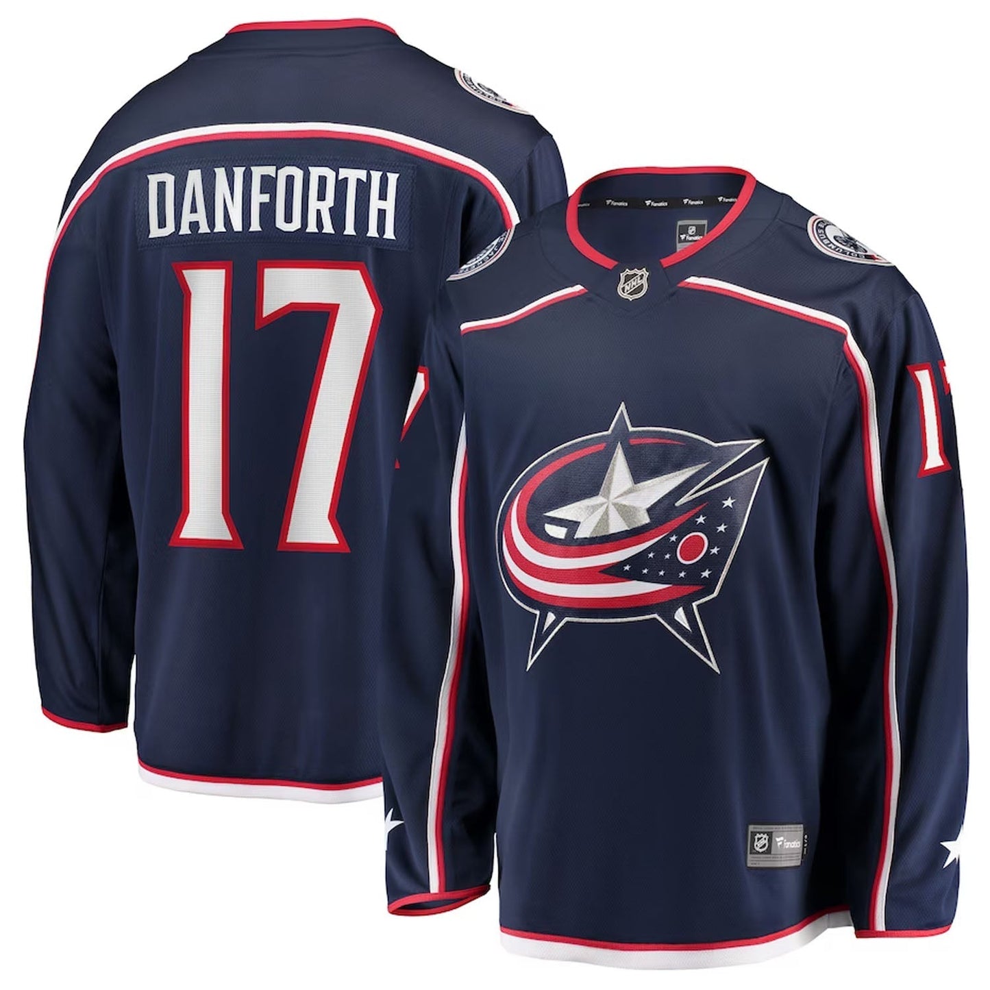 Justin Danforth Columbus Blue Jackets 17 Jersey