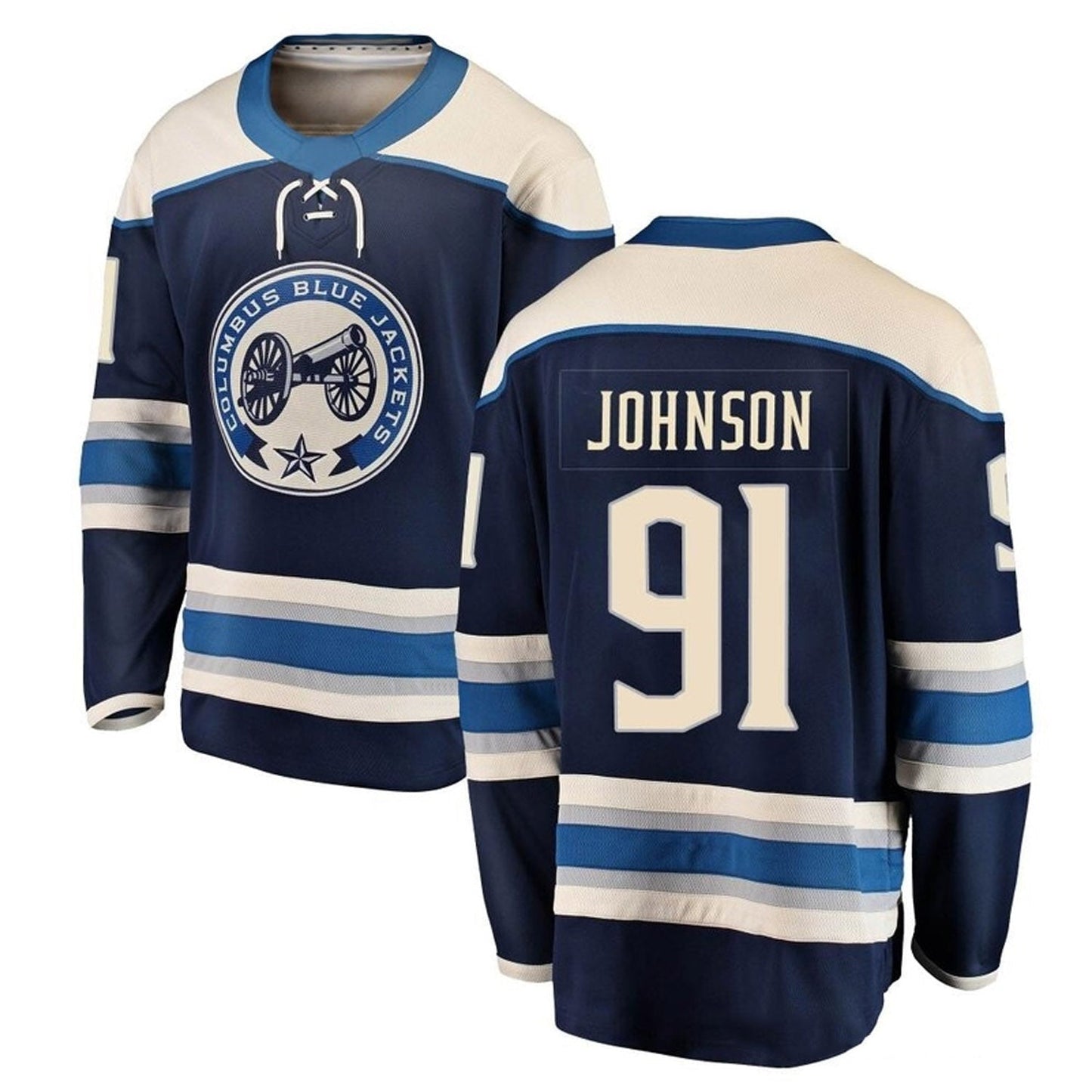 Kent Johnson Columbus Blue Jackets 91 Jersey