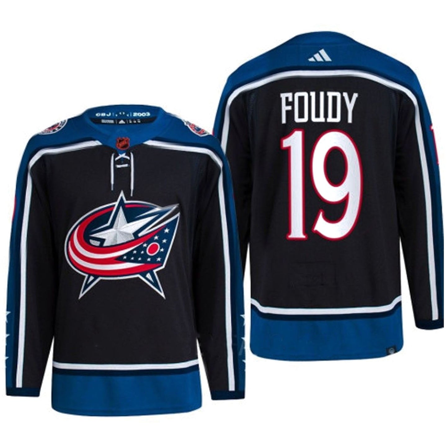 Liam Foudy Columbus Blue Jackets 19 Jersey