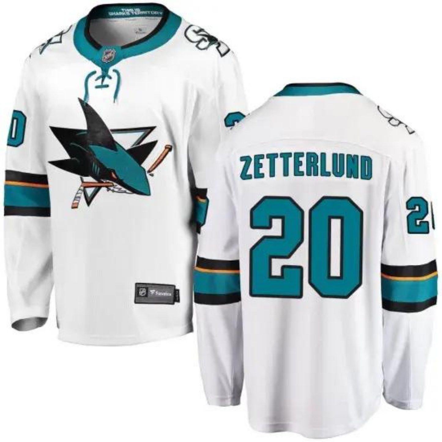 Fabian Zetterlund San Jose Sharks 20 Jersey