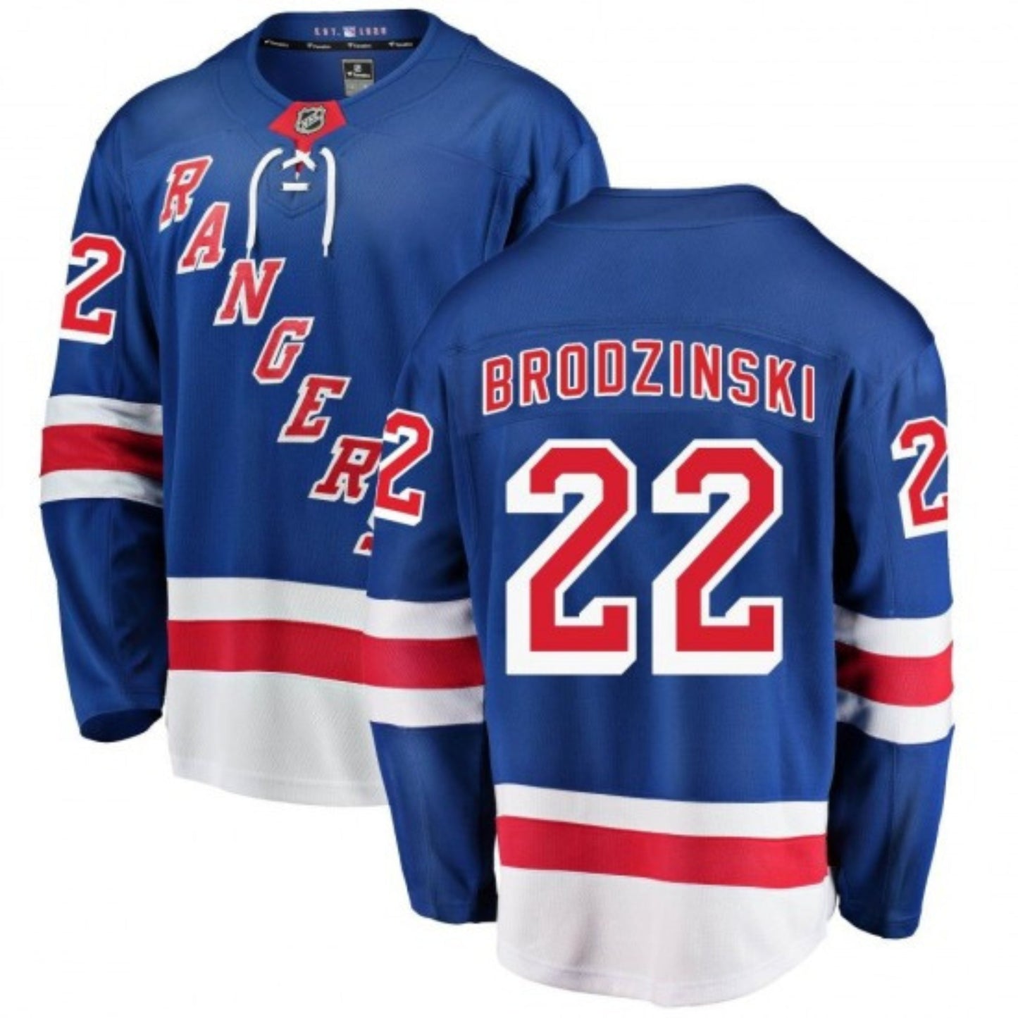 Jonny Brodzinski New York Rangers 22 Jersey