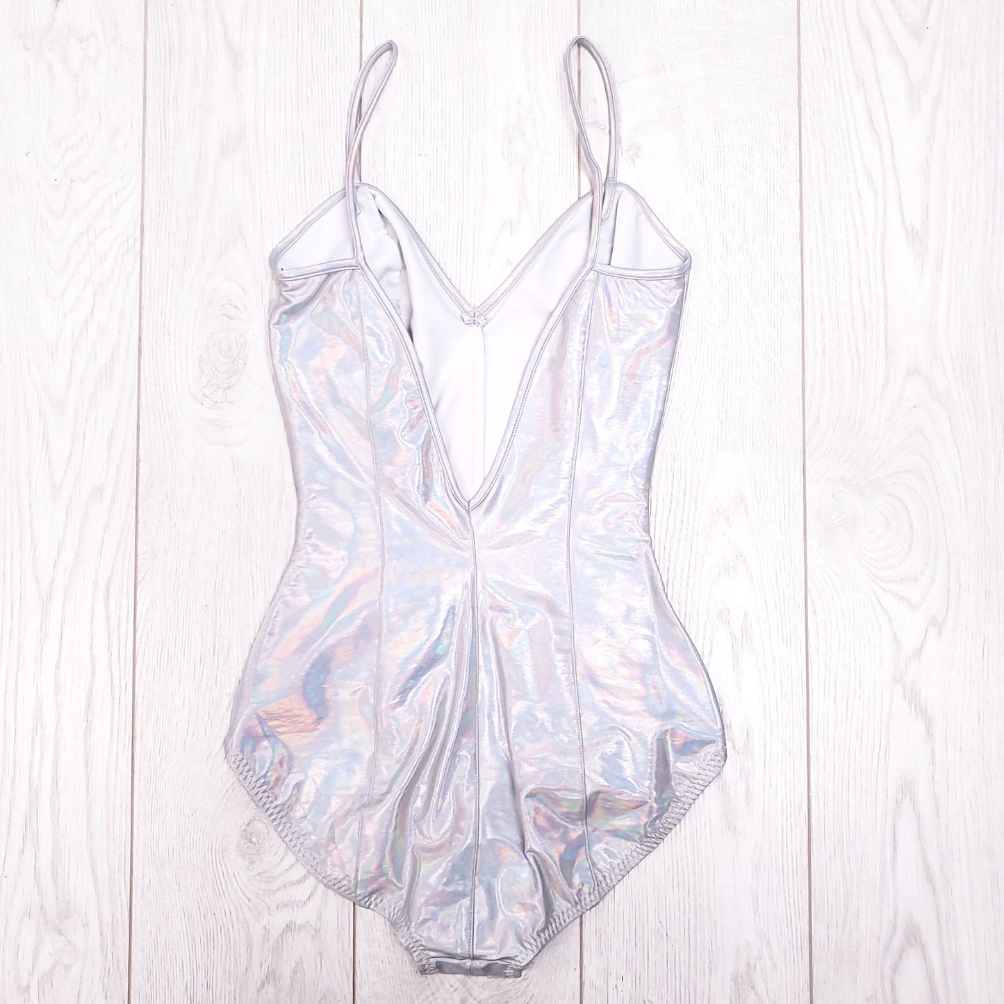 NORMA KAMALI IRIDESCENT ONE PIECE SWIMSUIT - SIZE XS