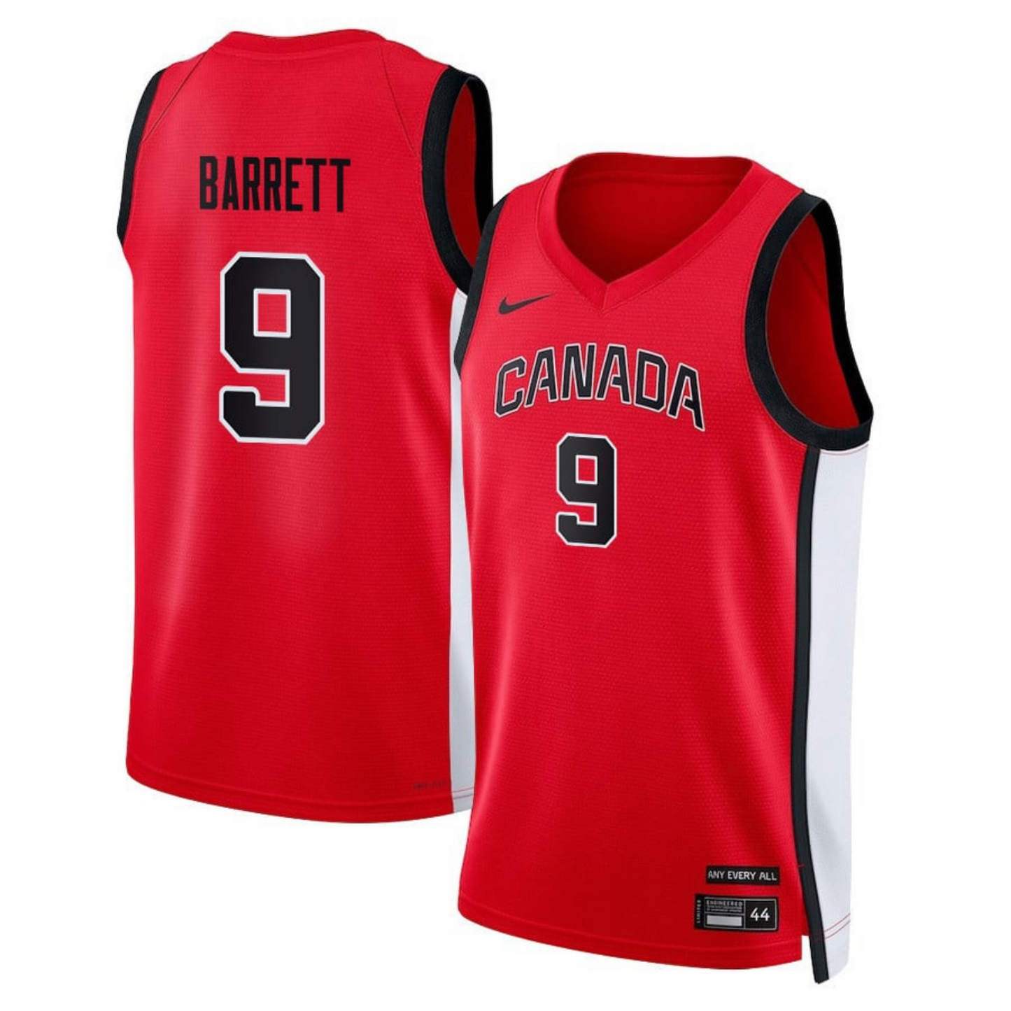 Olympic RJ Barrett Team Canada 9 Jersey
