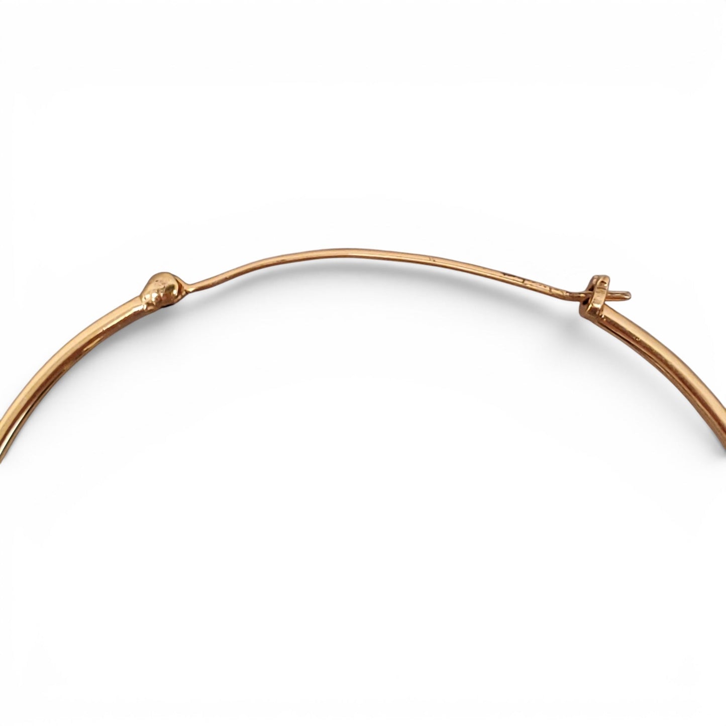 PATOU LARGE HAMMERED HOOP EARRINGS