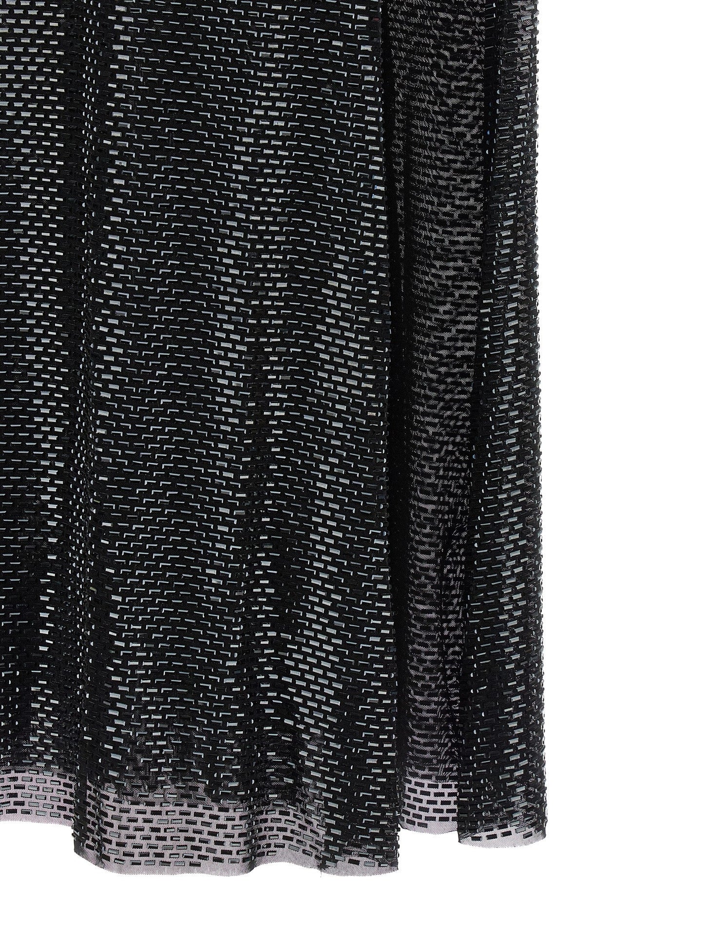Self Portrait Women 'Black Rhinestone Draped Maxi' Dress