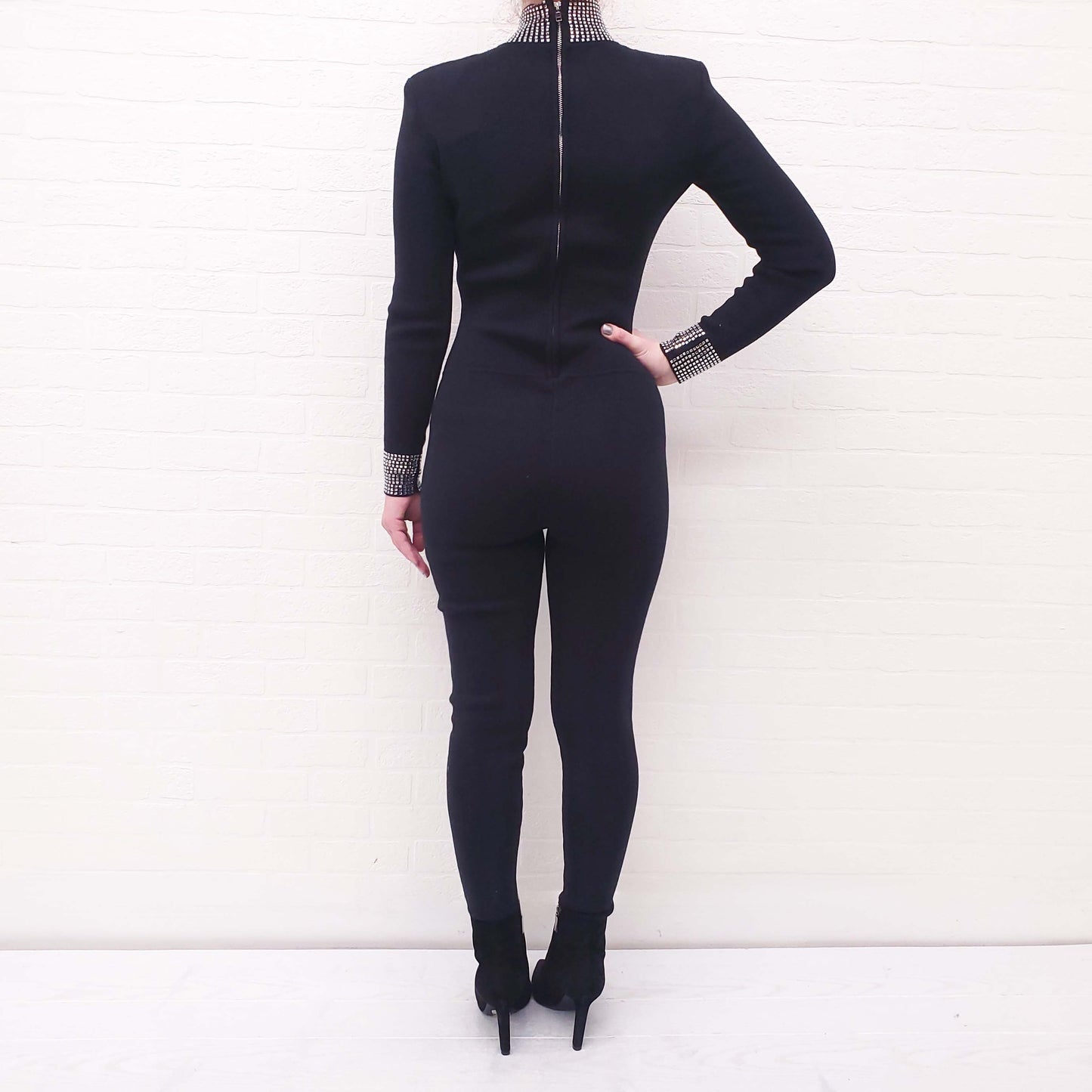 RETROFETE LEANNE EMBELLISHED JUMPSUIT - SIZE S