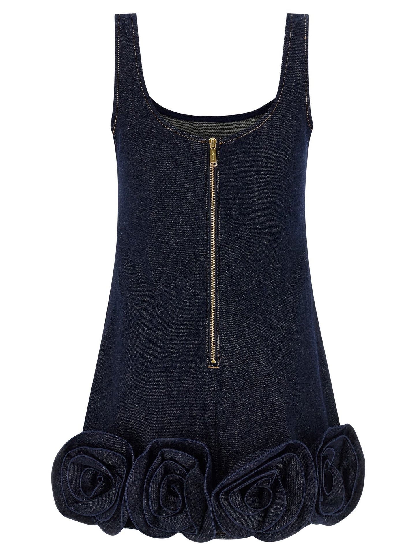 Self Portrait Women 'Indigo Denim 3D Flower Mini' Dress