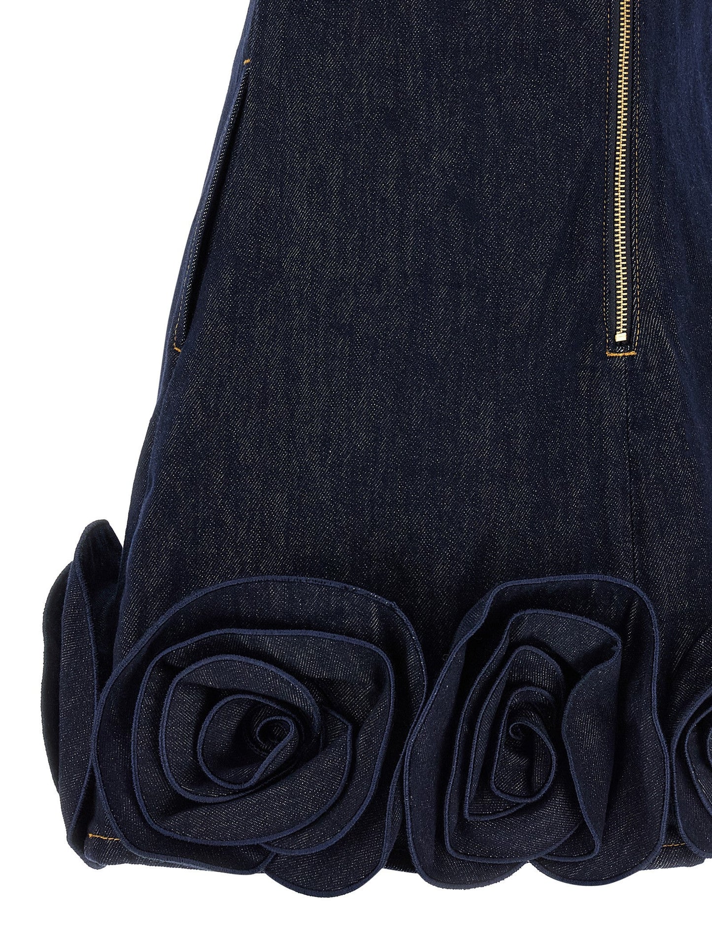 Self Portrait Women 'Indigo Denim 3D Flower Mini' Dress