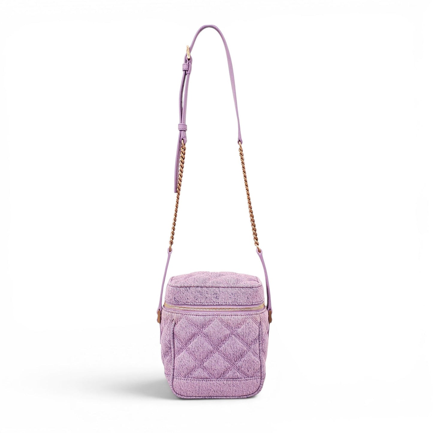 SAINT LAURENT LILAC DENIM VANITY BAG