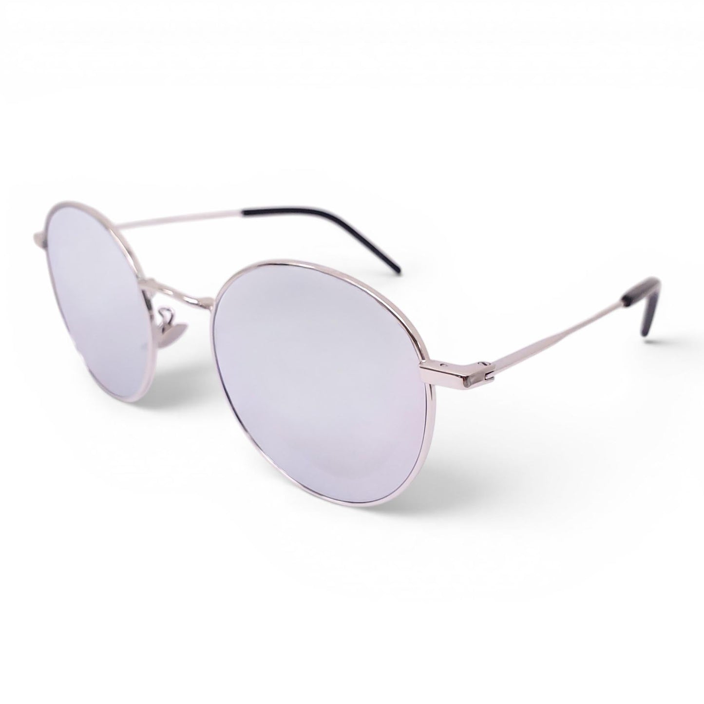 SAINT LAURENT SILVER ROUND SUNGLASSES