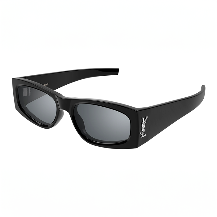 SLM 140 Black Rectangular Sunglasses