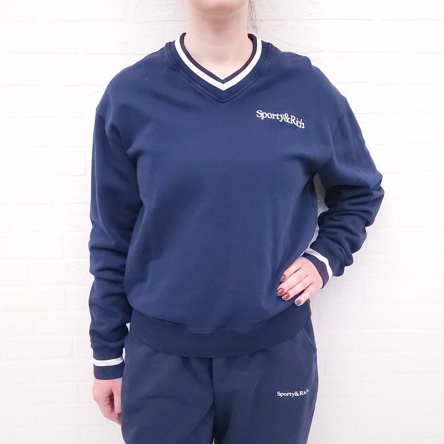 SPORTY & RICH VARSITY SWEATSHIRT - SIZE M