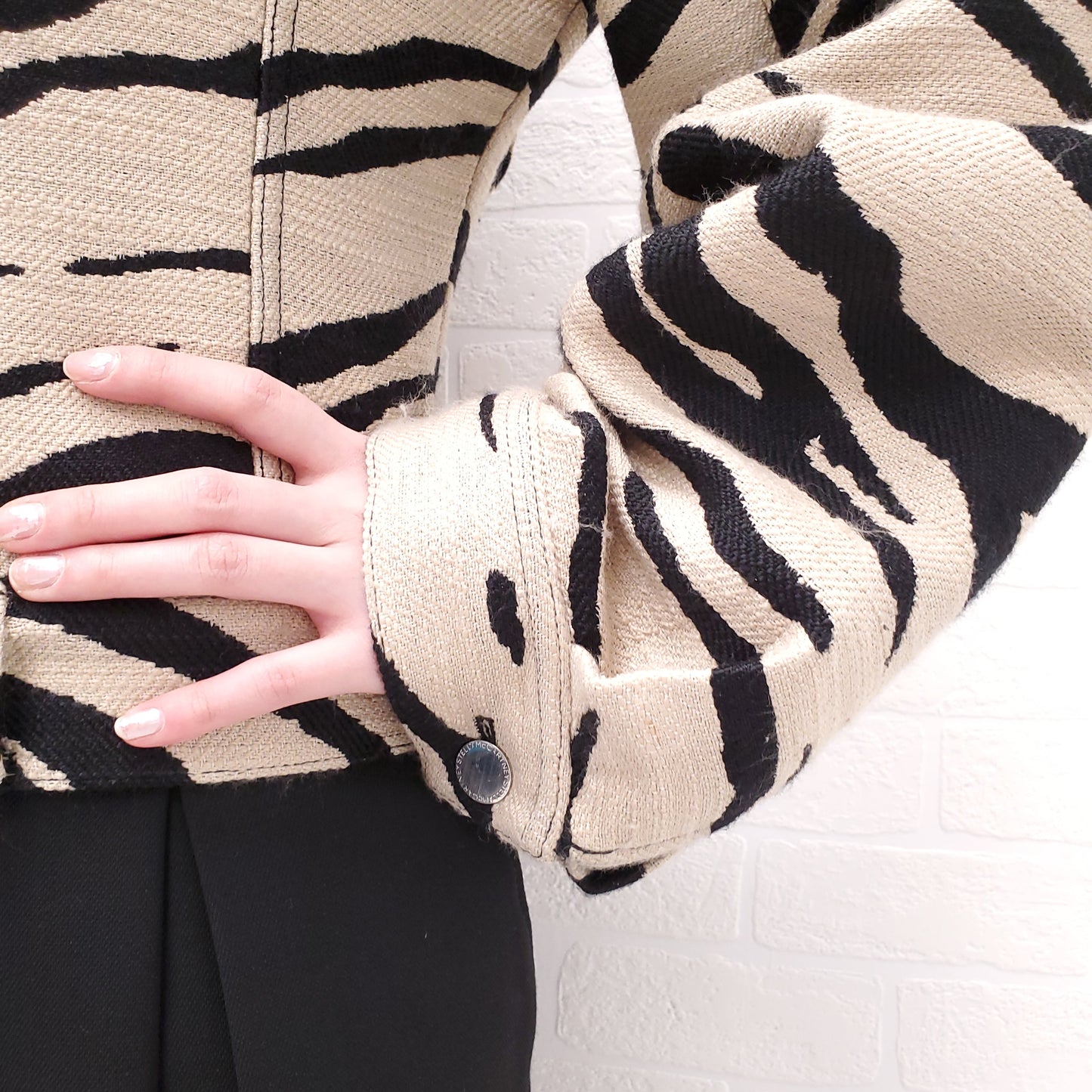 STELLA MCCARTNEY ZEBRA PRINT JACKET - SIZE 40