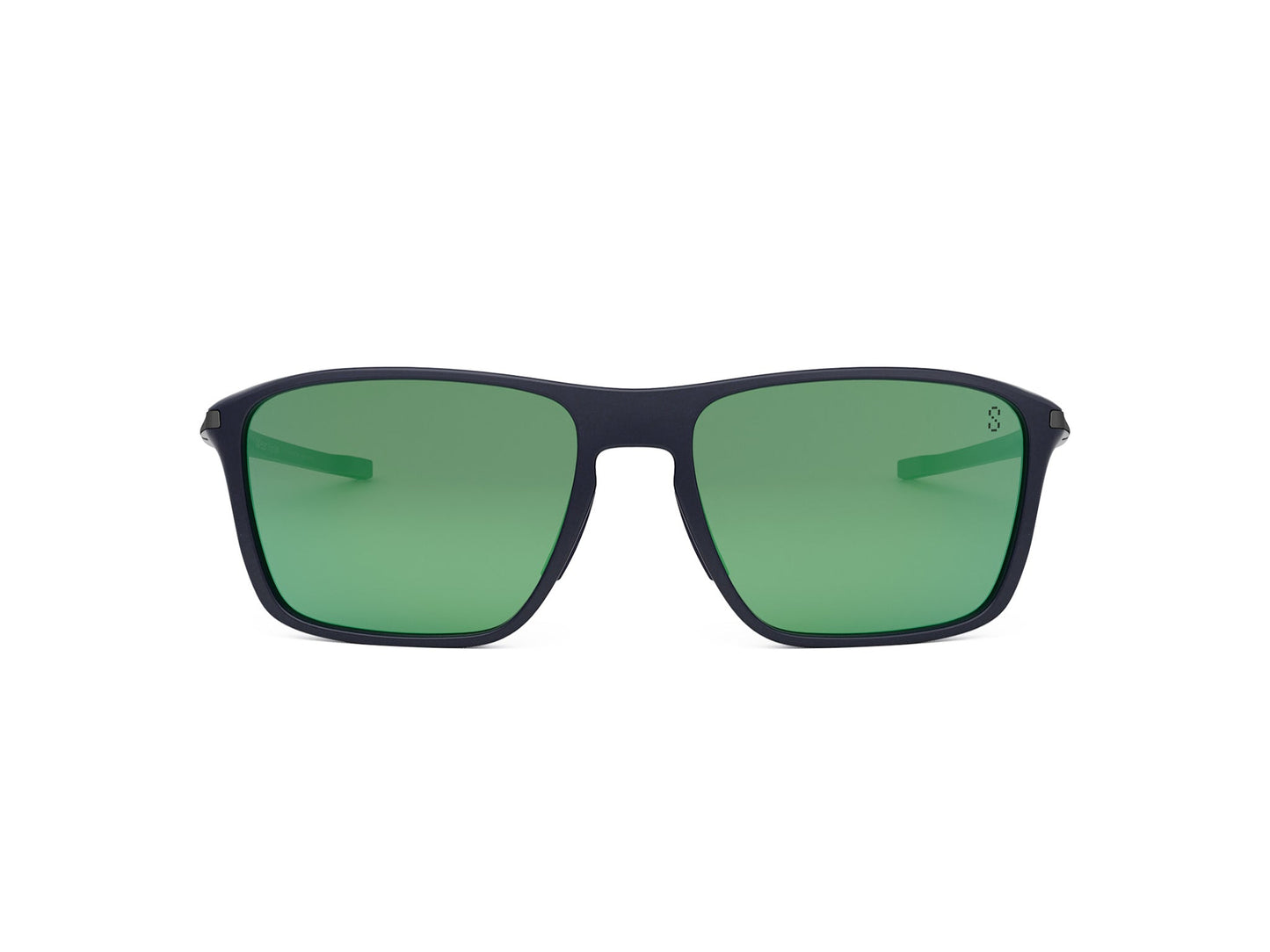 Blue Rectangular Injected Sunglasses